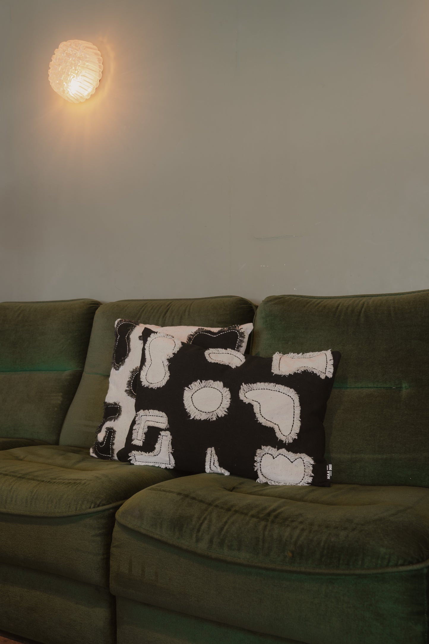 authentic mud cloth Pillow - Ebony & Ivory